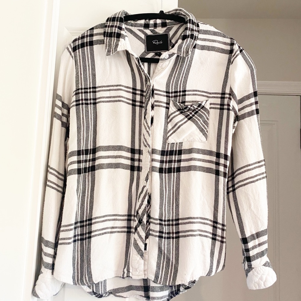 Rails Luxury Button Down “Flannel” Style Blouse - image 2
